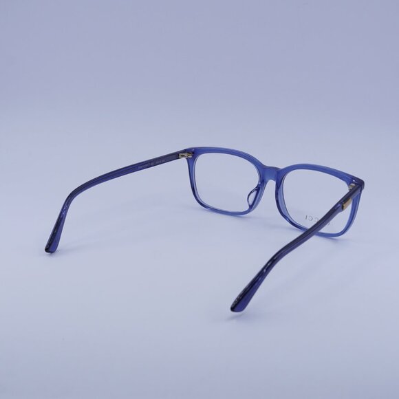 Gucci GG0333OA 003 Eyeglasses Transparent Blue 55mm Rectangle Frame - Picture 10 of 11